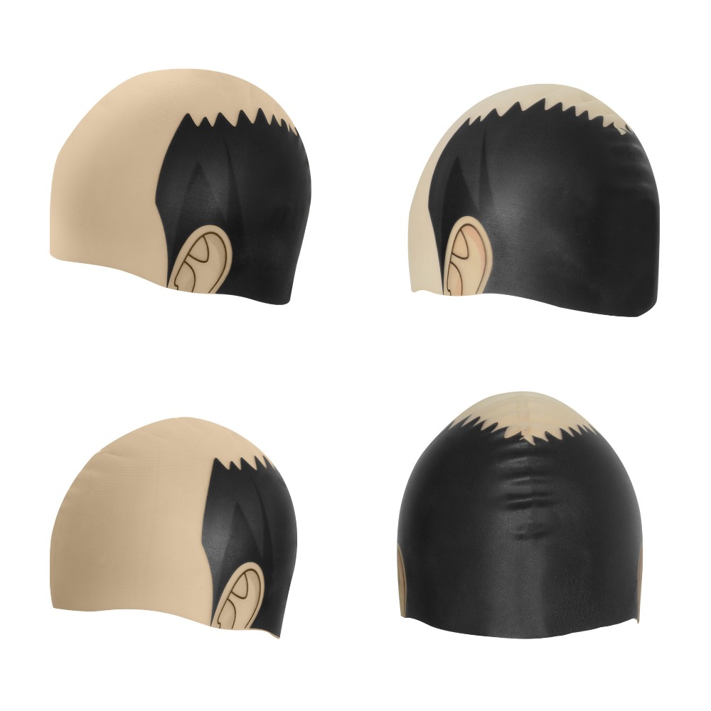 Swim Hat Silicone - Waterproof Bald Head Swim Cap High