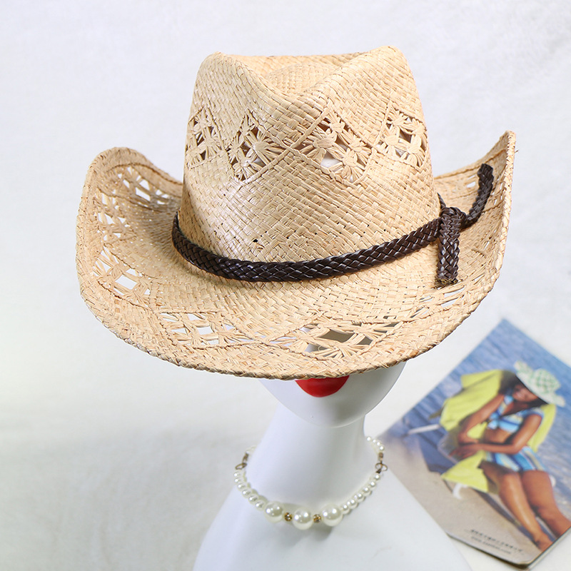 Ebay Hot Sale Raffia Hand-knit - огляд і ціна Cowboy Hat Straw