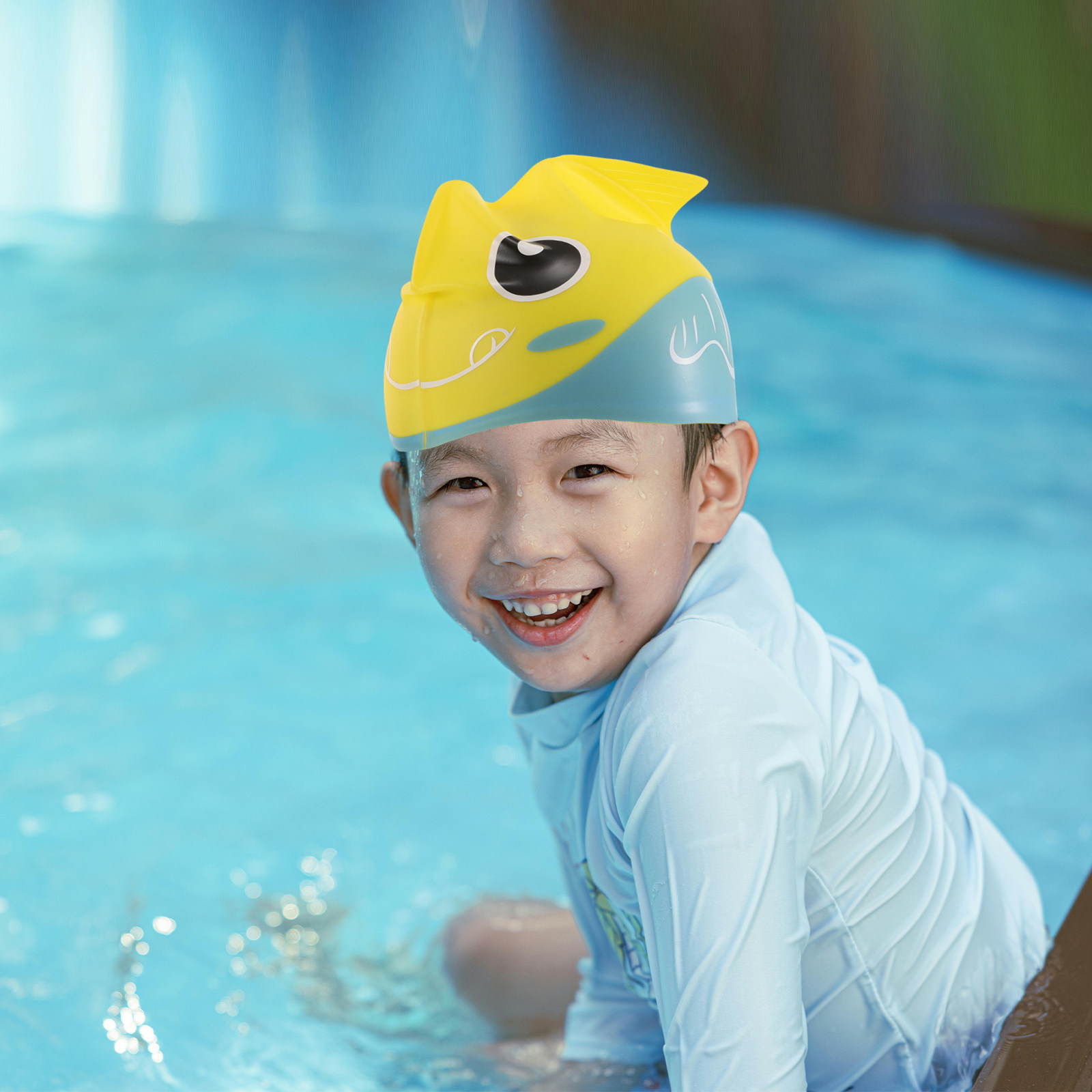 Kids Silicone Swim Cap Cute Fi - огляд і ціна Swim Hat Silicone