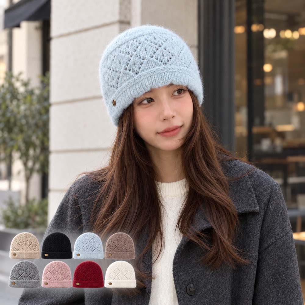 Women Fuzzy Knit Beanie Hat Di - огляд і ціна Beanie Cuffed Knit
