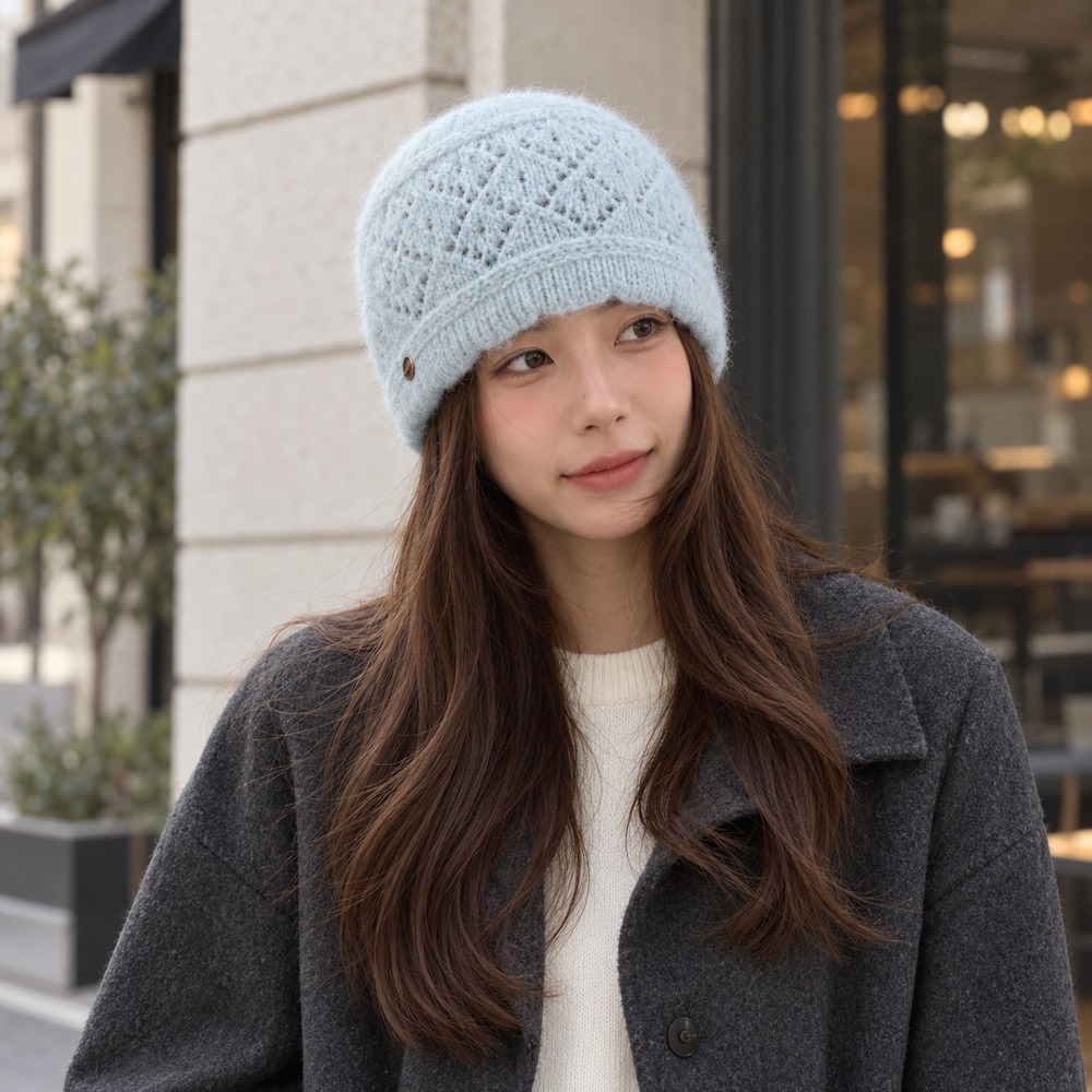 Women Fuzzy Knit Beanie Hat Di - огляд і ціна Beanie Cuffed Knit